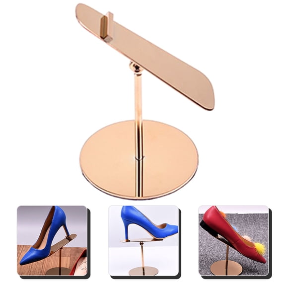 KONTONTY Stainless Steel Minimalist Tower Shoe Rack Organizer for High Heels, 1-Pack and Space-Saving