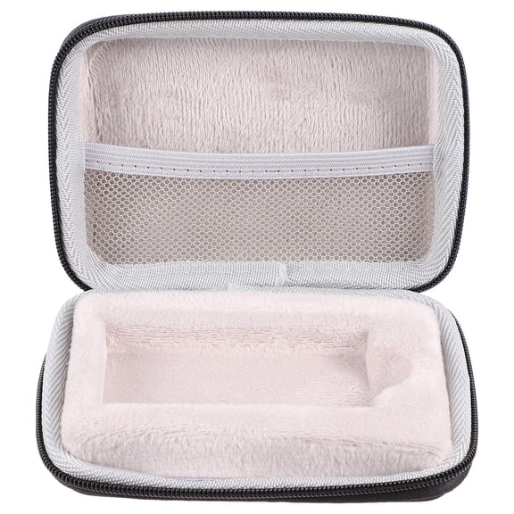 KONTONTY 1Pc Travel SSD Bag Black Eva PU Protective Zipper Case for Digital Accessories