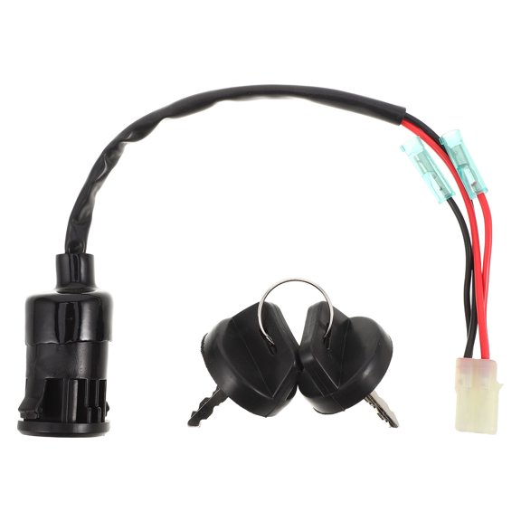 KONTONTY Motorbike Ignition Lock Set with Key Black Strong Material Wide Compatibility