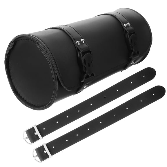 KONTONTY Motorcycle Saddle Bag in Black for Tool Organization with Multifunctional Mounting Options