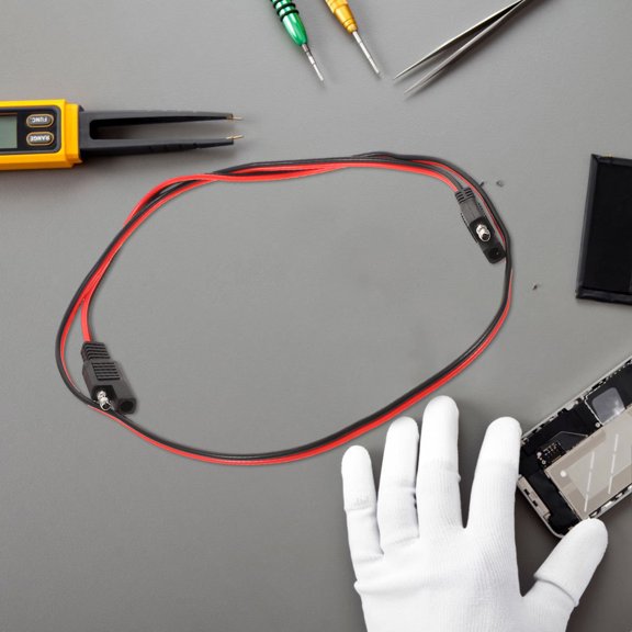KONTONTY Multi Color Sae Automotive Extension Cable for Solar Panels and 12V Battery Quick Connect Use