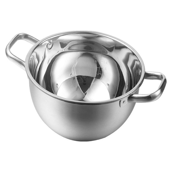 KONTONTY Stainless Steel Hot Pot Silver Anti-Scald Handle Home Use