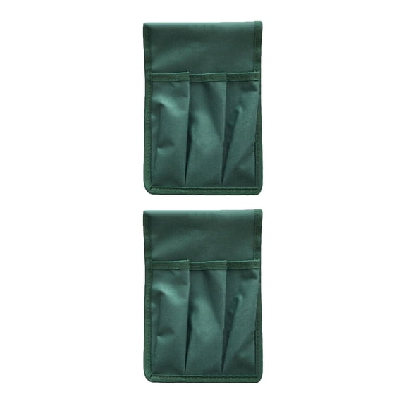 KONTONTY 2-Pack Garden Kneeler Seat Storage Bags with Green Oxford Cloth Tool Pouches for Outdoor Gardening