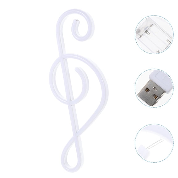 KONTONTY Neon Light Decor LED Music Note Neon Light Blue 1Pack for Children's Rooms