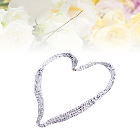 KONTONTY 2 Rolls Craft Cord for Party Decoration and Jewelry Crafting Silver