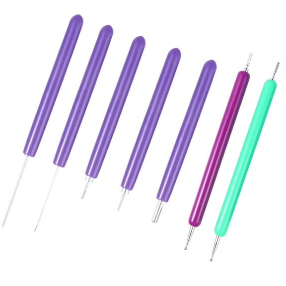 KONTONTY 7Pcs Quilling Tools Set with Hard Stainless Steel and Comfortable Plastic Handle