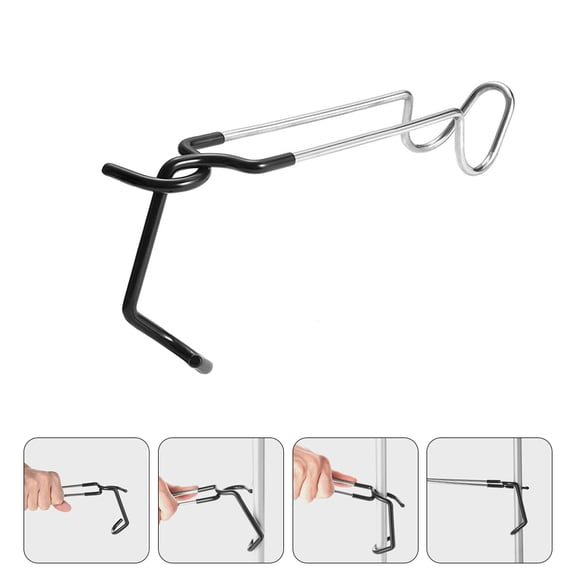 KONTONTY Black Tent Lamp Lantern Hook with Wind Resistant Non Slip Design