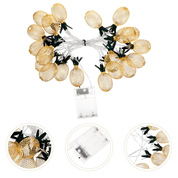 KONTONTY Outdoor Lights Pineapple Decors Multi Color LED Hanging Light String for Festival and Garden Use