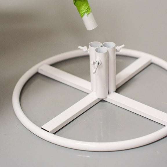 KONTONTY Outdoor Plant Stand Heavy Duty Display Riser for Plants White