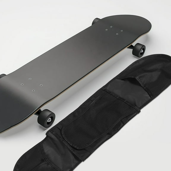 KONTONTY Outdoor Skateboard Bag With Mesh Pouch Skateboard Carry Bag Single Shoulder Skateboard Backpack For Sports