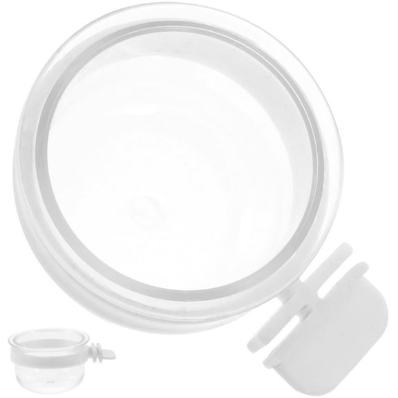 KONTONTY Transparent PVC Water Bowl for Parrot Cage - 1 Set Bird Drinking Container