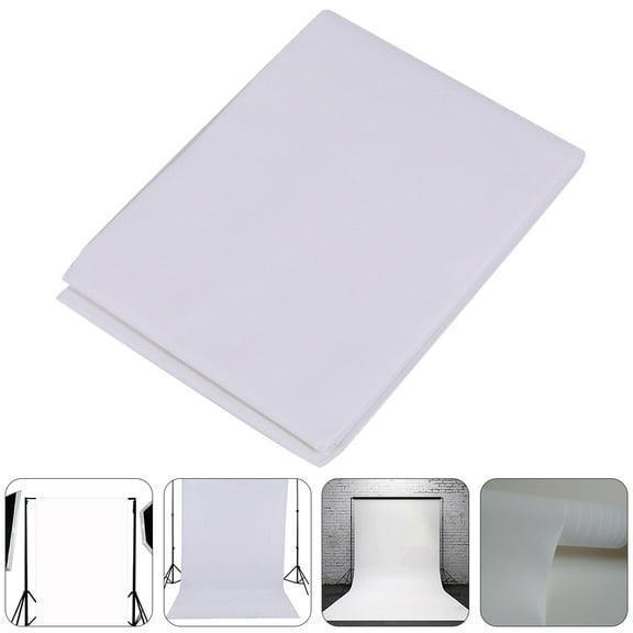 KONTONTY 1Pc Simple White Backdrop Cloth Photography Background Fabric Chic Decor for Product and Video Shoots