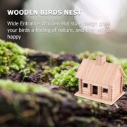 KONTONTY Birds Hut Bed Wooden Comfortable Living Place for Small Birds