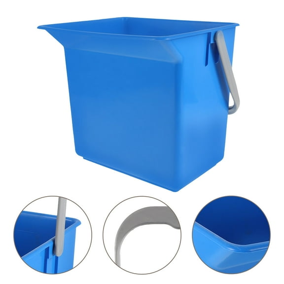 KONTONTY Plastic Bucket with Spout Handle for Home Use Large Capacity Blue 5 Gallon