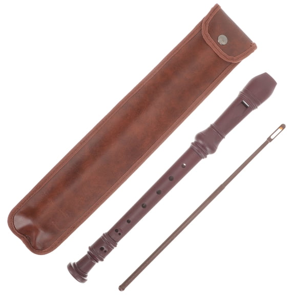 KONTONTY Portable Brown ABS Clarinet with 8 Holes, Student Practice Wind Instrument Ideal for Beginners and Music Learners