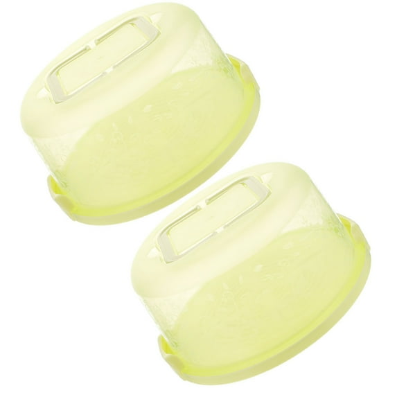 KONTONTY Portable Cake Carrier Green 2Pcs 9.8x9.8x5.1in