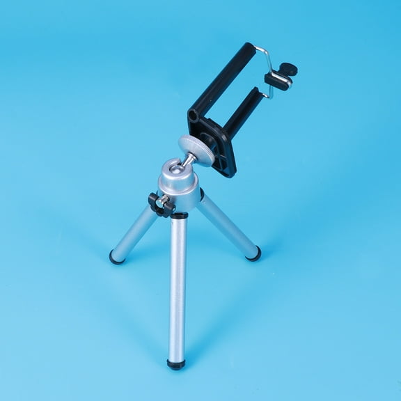 KONTONTY Portable Camera Tripod Stand Holder 3 Adjustment with Phone Clamp Mount for Camera Phone