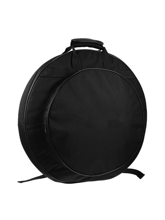 Black Cymbal Organizer Backpack with Padded for Multiple Cymbals and Drum Accessories