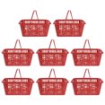 thumbnail image 1 of KONTONTY Portable Plastic Storage Basket with Double Handles for Home Use Red Large Capacity, 1 of 8