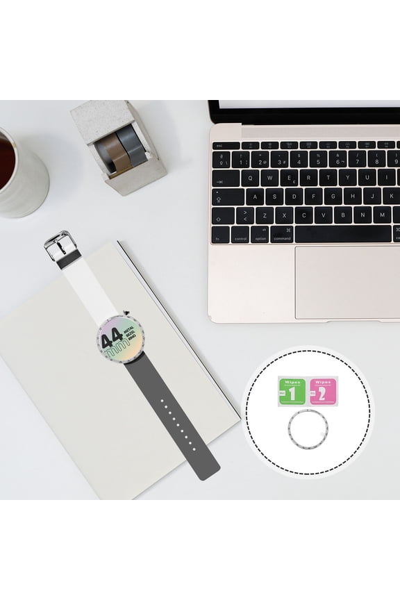 Smartwatch Bezel Decor Round Silver Metal Bezel for Watch4 1Pack