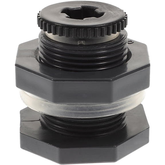 KONTONTY Female Bulkhead Water Tank Connector Waterproof PVC Grey for Gardeners 1Pcs