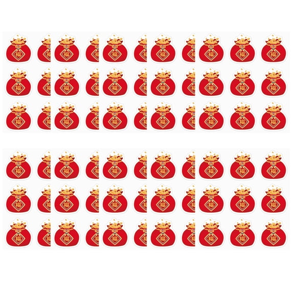 KONTONTY Multi-Use Red Sealing Stickers for Decorative Labels, Party Supplies, and Crafting Needs