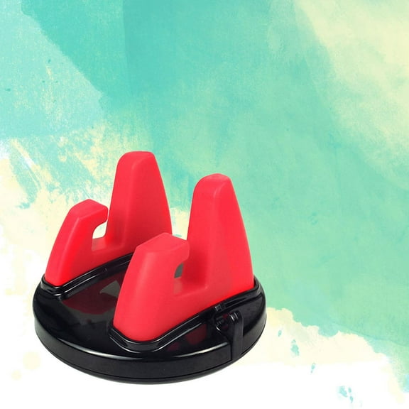 KONTONTY Red Silicone Phone Holder Car Pad Mat with 360 Degree Rotating Hook Design