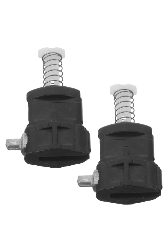 2Pcs Universal Black PVC Luggage Handle Replacement with Adjustable Telescopic Pull and Secure Locking