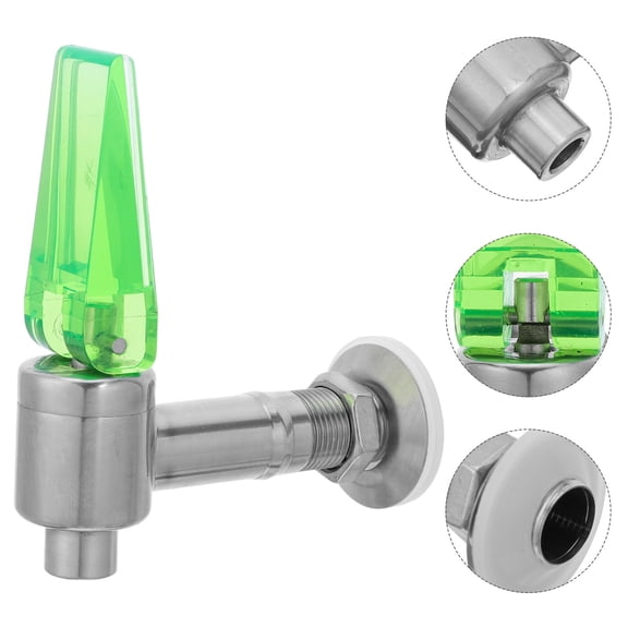 KONTONTY Replacement Spout Faucet for Water Jug with Stainless Steel Durable Nozzle in Green