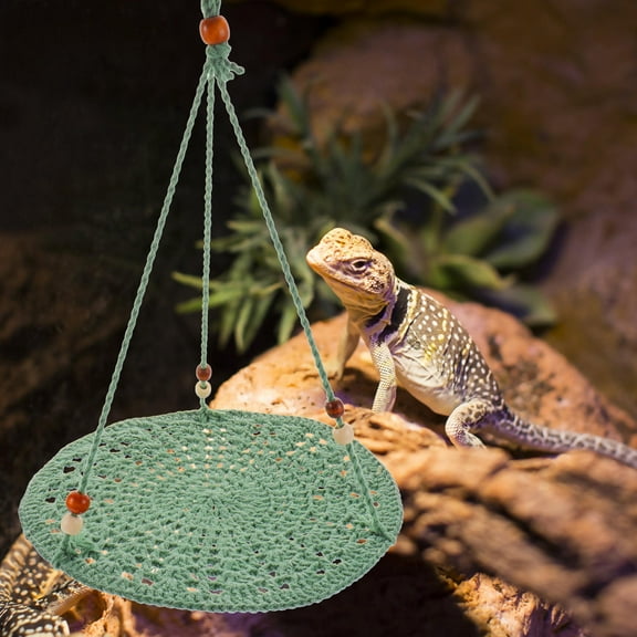 KONTONTY Pet Hanging Bed Green Cotton Rope 1 Set Lightweight Compact