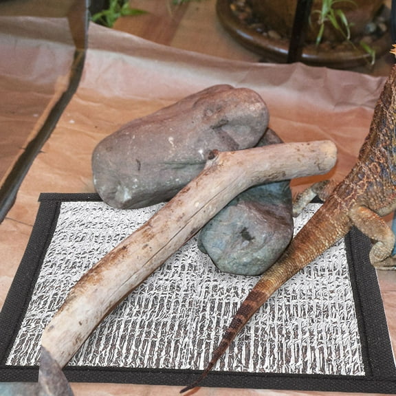 KONTONTY Reptile Heating Pad With Reflective Insulation Film Under Tank Heater Mat For Snake Lizard Turtle Leopard Gecko Accessories