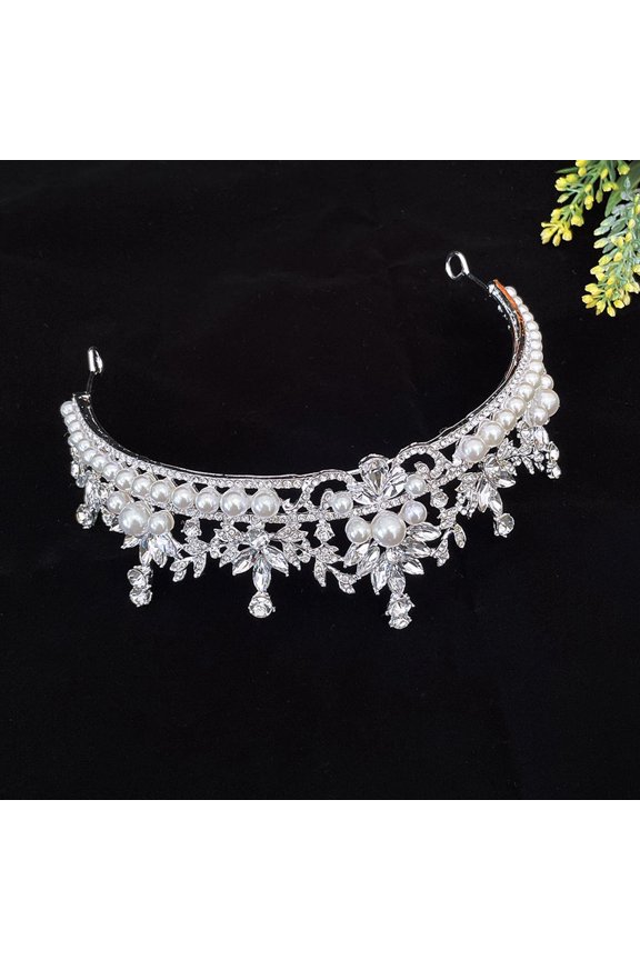 Wedding Hair Headband Rhinestone Crown 1Pack