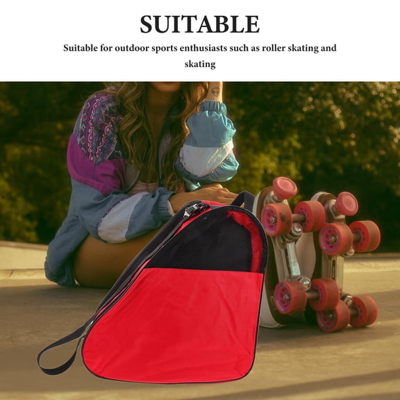 KONTONTY Roller Skating Bag Child Men and Women 42.00X39.50X2.00CM Red