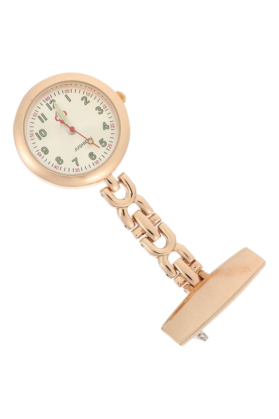 Rosy Glow in The Dark Nurse Pocket Watch with Precision Movement and Lightweight Alloy Case