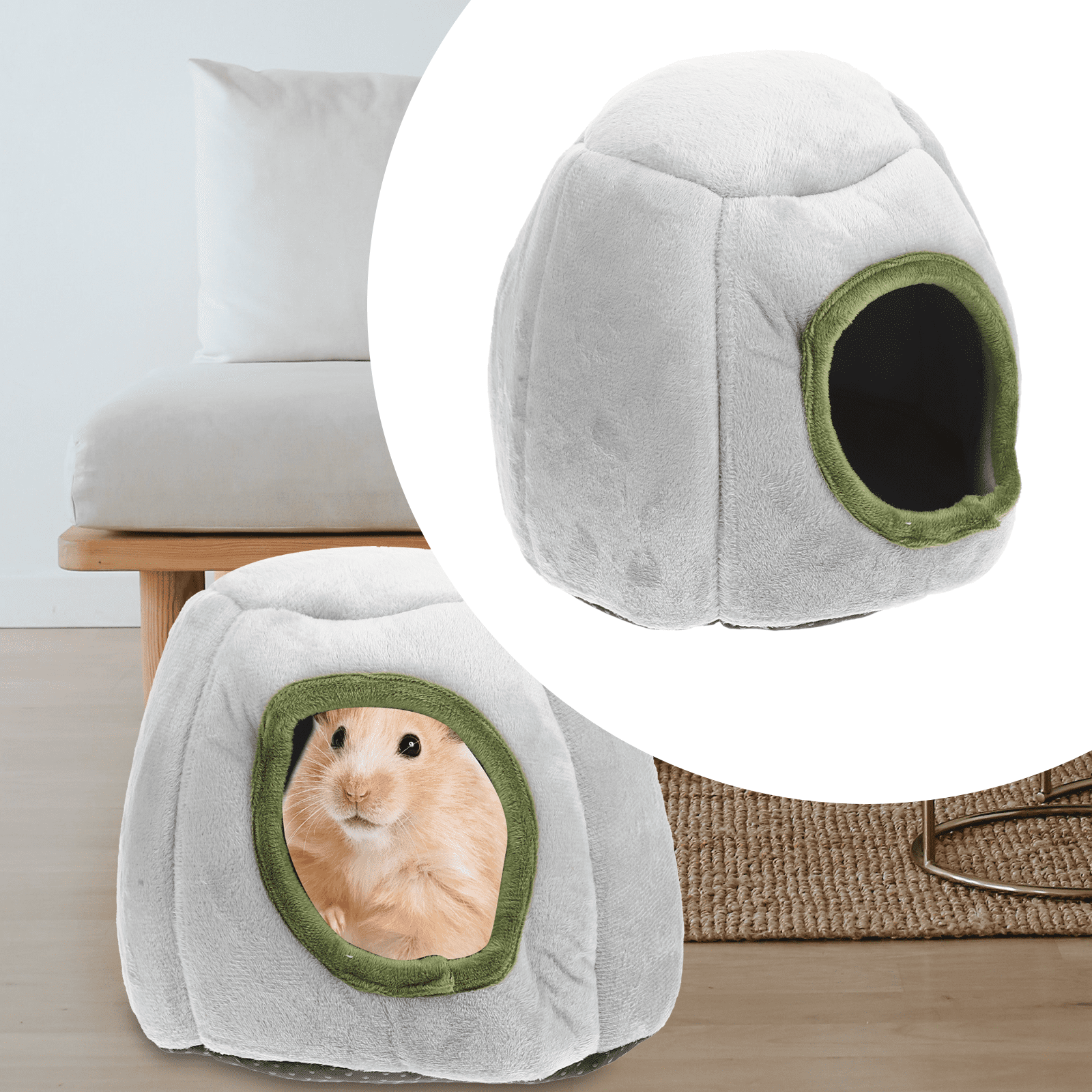 Image result for KONTONTY Washable Grey Hamster House Sturdy Indoor Hideout for Small ...