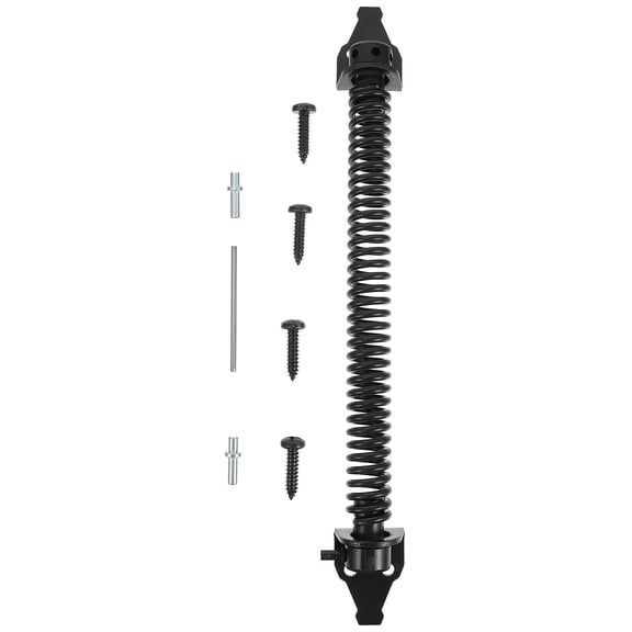 KONTONTY 1Set Self Closing Gate Spring Hinge for Outdoor Use Black Heavy Duty Durable