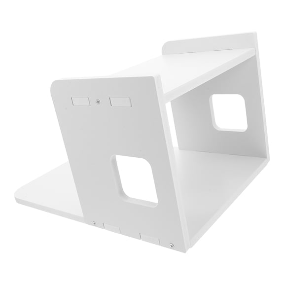KONTONTY Tier Printer Stand White Plastic Desktop Rack for Office Desk