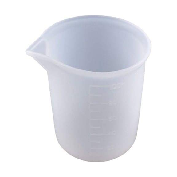 KONTONTY Silicone Measuring Cup with Scale, No-Wash Design, Perfect for Crafts, Epoxy Resin Mixing, Jewelry and Accessories Making