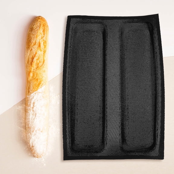 KONTONTY 1Pc Black Silicone Bread Mold Nonstick Breathable for Everyday Kitchen Use