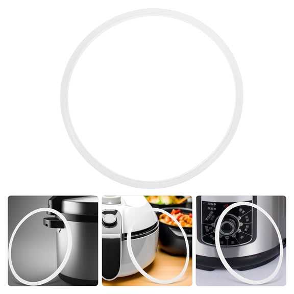 KONTONTY Universal White Silicone Pressure Cooker Gasket Seal for Safety and Flavor Retention, Replacement