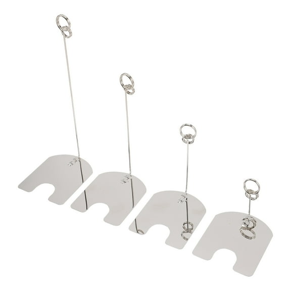 KONTONTY Place Card Holders for Weddings Silver Iron Holding Cards Wedding 4pcs