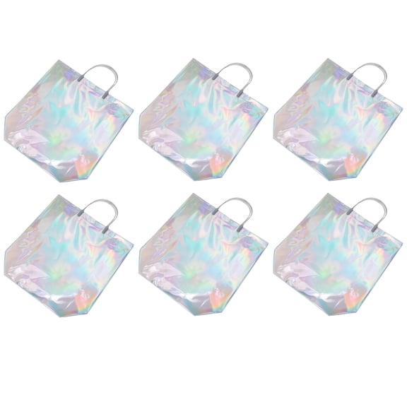 KONTONTY Reusable PVC Storage Bags, Multi-Use Design for Travel, Shopping, Activities - Set of 6 Bags