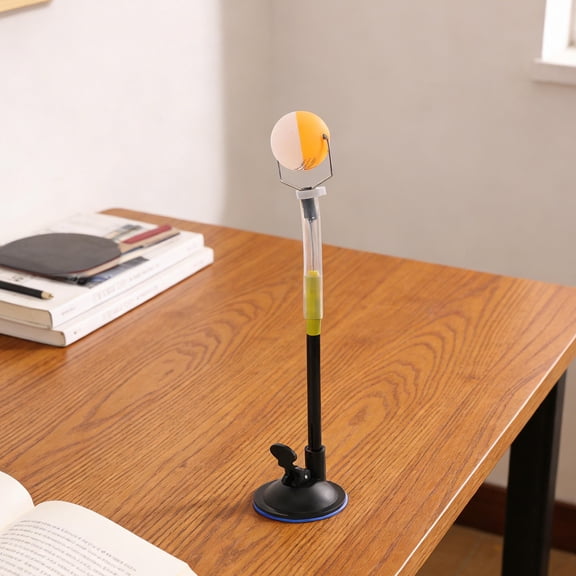KONTONTY Single Person Table Tennis Trainer with Suction Base Portable Ping Pong Exerciser for Sports Training