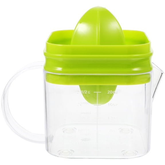 KONTONTY Manual Citrus Juicer Light Green Portable Fruit Squeezer with Dual Swivel Heads