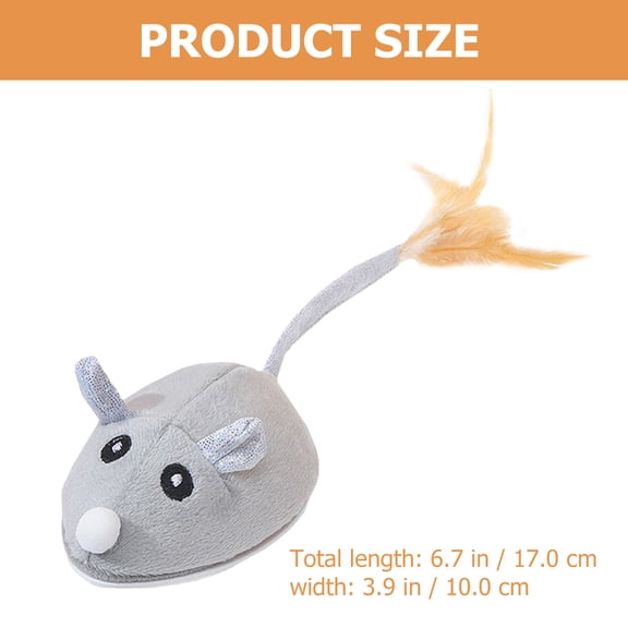 KONTONTY Smart Automatic Moving Mice Toys Grey For Pet Owners 1Set