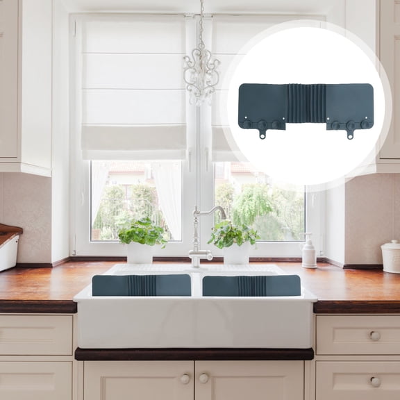 KONTONTY Splatter Guard for Sink Use Dark Green and Easy to Clean Kitchen Accessory 0.1in Thick