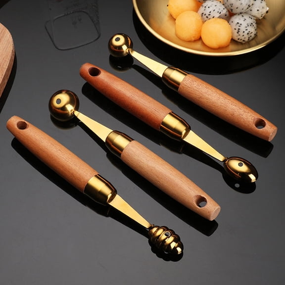 KONTONTY Fruit Baller Spoon Stainless Steel Fruit Scooping General Users Home Use 2Pcs