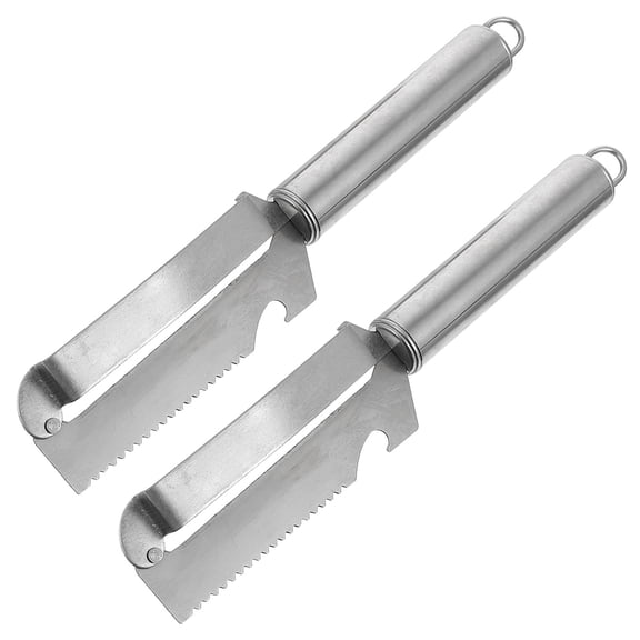 KONTONTY 2Pcs Useful Stainless Steel Fruit Peelers Easy to Use Mango and Vegetable Peelers