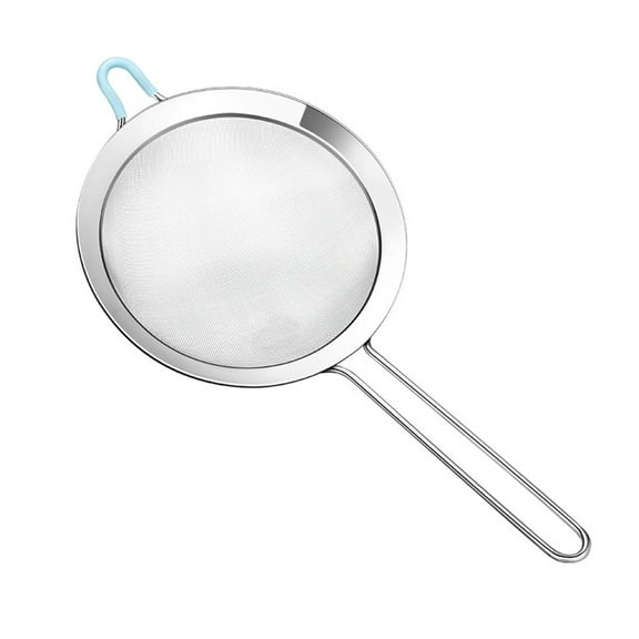 KONTONTY Stainless Steel Mesh Sieve Household Flour Strainer Convenient Kitchen Accessory Plated Silver