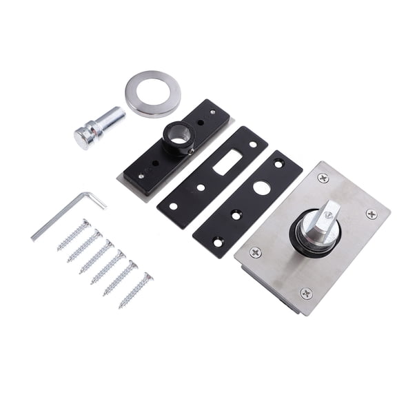 KONTONTY 1Pc Stainless Steel Pivot Hinge Plated Silver Door Hinge for Wood Doors Easy Install Durable Home Use